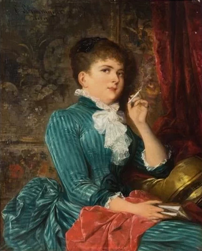 Carl Schweninger II - Signora con la sigaretta